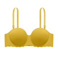thumbnail image 3 of Fsqjgq Sports Bras for Women Seamless No Underwire Gathered Push Up Wireless Bras for High School Girls Underwear Comfort Smoothing Bralettes Yellow Size D/38/85AB, 3 of 4