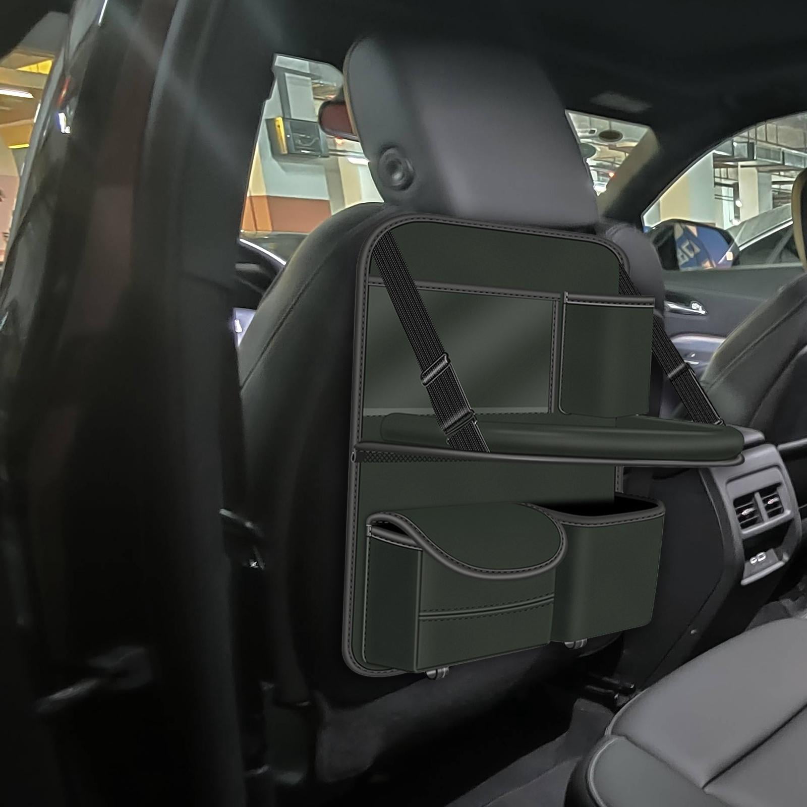 jiaping Car Backseat Organizer Automotive Accessories with Foldable Table Tray Road Trip Green