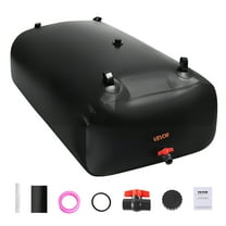 VEVOR Water Storage Bladder, 142.7 Gallon (540L) Water Storage Container Tank, 1000D PVC Large Capacity Soft Bag Bladder, Collapsible Portable for Garden Irrigation, Camping,RV, Emergency Use - Black