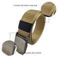 thumbnail image 3 of Cinturón para hombre, cinturón de lona elástico táctico militar para senderismo, pantalones de caza, 3 of 5