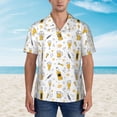 thumbnail image 2 of Balery Beer Camisas hawaianas de manga corta para hombre, camisas playeras de corte holgado, camisas de vacaciones con botones,Small, 2 of 7