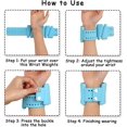 thumbnail image 3 of 1pcs Poids de Poignet Ajustables pour Entraînement de Force Unisexe, Bleu, 3 of 5