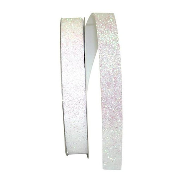 Reliant Ribbon 92832-089-03J Glitter All Rd Ribbon - Iridescent - 0.625 in. x 25 yards