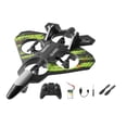 thumbnail image 3 of Avión de control remoto, planeador de hobby, juguete anticolisión para exteriores, ligero, 6 canales, recargable por USB, modelo de , aeronave verde, 3 of 8