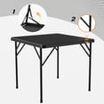 thumbnail image 5 of Ktaxon 34in Square Folding Table, Protable Full Table Top Plastic Table with Foldable Legs for Indoor Outdoor Kitchen Party Wedding Event, Black, 5 of 8