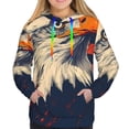 thumbnail image 3 of KLL American Bald Eagle A for Womens Pullover Hoodie with Pocket Hooded Long Sleeve Shirts Sweatshirt for Women-X-Large, 3 of 7