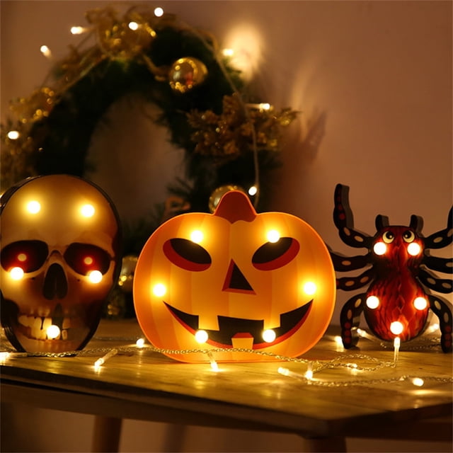 Halloween Styling Lights Spider Bat Pumpkin Decorative Lights Ghost Festival Led Night Light String