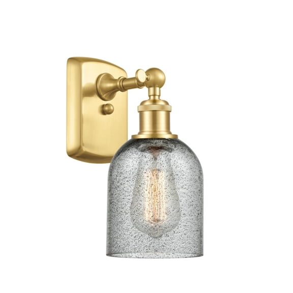 Innovations 516-1W-SG-G257-LED Caledonia 1 Light Sconce part of the Ballston Collection, Satin Gold