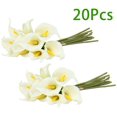 thumbnail image 2 of 20 Pcs Milk White Artificial Calla Lily Flowers for Home Kitchen & Wedding Decorations (White), 2 of 7