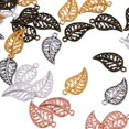 thumbnail image 2 of 75pcs Wholesale Mixed Color Hollow Leaf Shape Pendants Charms Jewelry Making, 2 of 8
