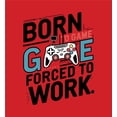 thumbnail image 4 of "Born To Game, Forced To Work" Youth Red Crew Neck Short Sleeve Tee-Small, 4 of 4