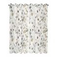 thumbnail image 2 of nqOlkjepod Outdoor Curtains for Patio Waterproof, Gray Botanical Outdoor Privacy Panels Grommet, Farmhouse Spring Summer Floral Leaves Blackout Outside Curtains for Porch/Cabana 54"x108", 2 Panels, 2 of 8
