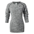 thumbnail image 4 of LELINTA Women's Long Sleeve, Quick Dry Slim Fit Yoga Tops Activewear Sports T-Shirt, Grey, 4 of 6