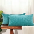 thumbnail image 4 of Home Soft Things Tanga Jacquard Chenille 2 Piece Throw Pillow Cover Set - Turquoise - 14" x 26", 4 of 7