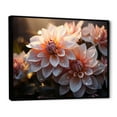 thumbnail image 2 of Designart "Dahlia landscape Sunrise I" Floral Floater Framed Wall Art Living Room, 2 of 7