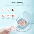 thumbnail image 3 of Stylish Denture Case with Vent Holes, Denture Bath Cup with Brush, Denture Box for Soaking & Cleaning, Large Container for Retainers and Aligners (Purple), 3 of 7