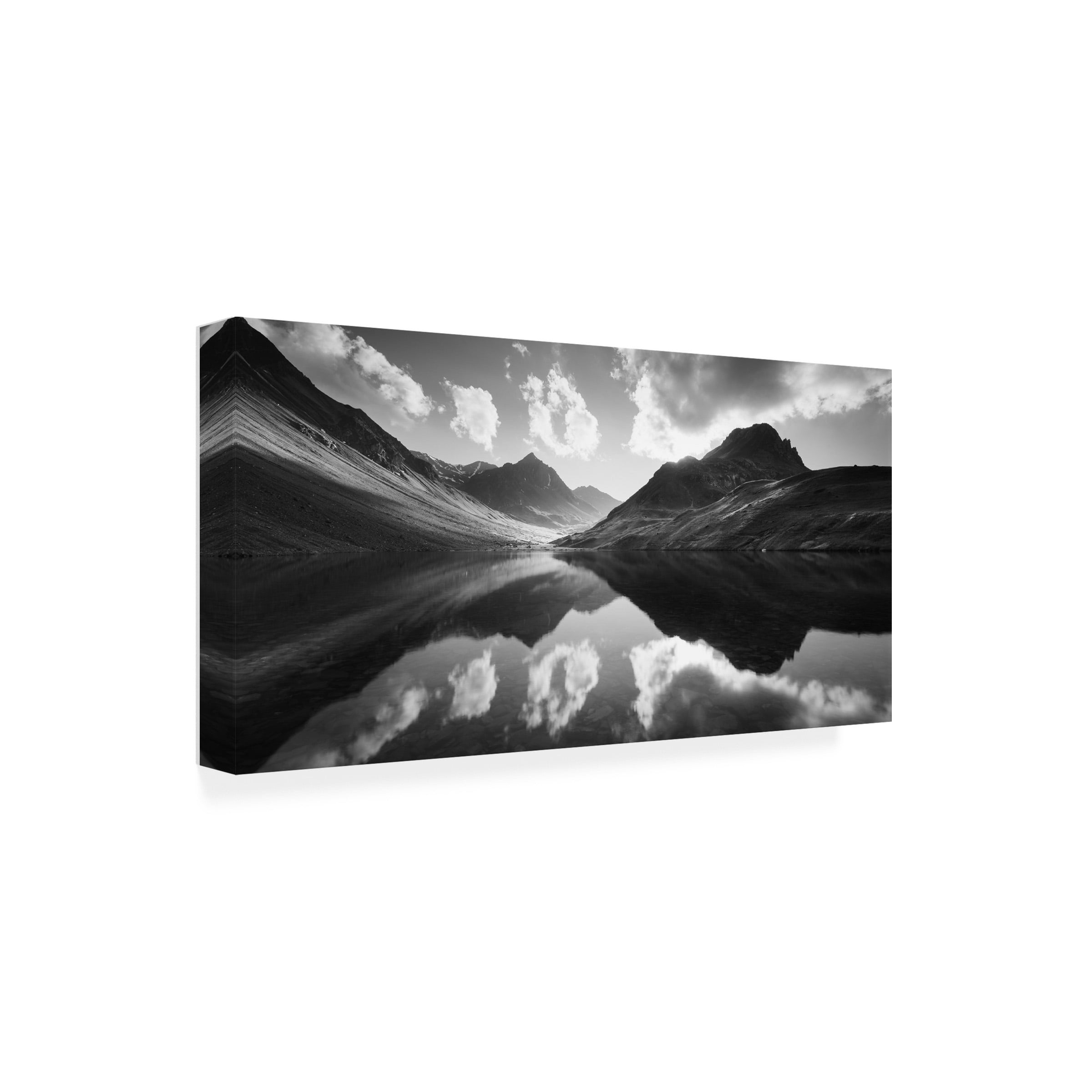 Burim Muqa 'Mountain Reflection' Canvas Art