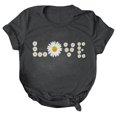 thumbnail image 1 of TSADFHJI Hauts pour Femmes Été 2022 T-Shirt Décontracté à Manches Courtes Col Rond Ample TG Gris Foncé, 1 of 4