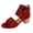 Wine, variant on Sandals for Women Slingback Chunky Heels Adjustable Buckle Strap Zipper Back Bootie Hollow out Heels Platform Comfortable Casual Shoes Black Size 11