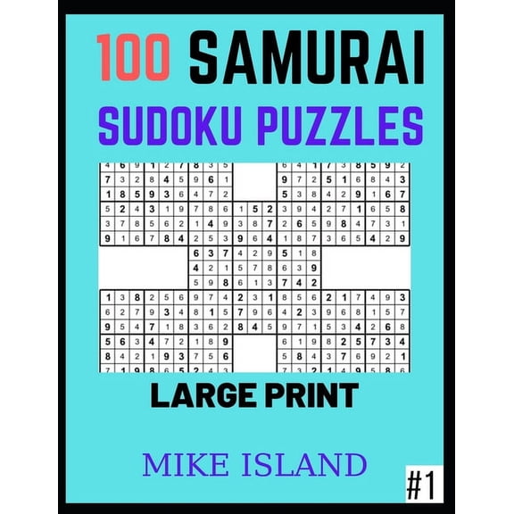 Samurai Sudoku Puzzles for Adults: Samurai Sudoku Puzzles for Adults: 100 Samurai Sudoku Puzzles Large Print (Paperback)(Large Print)