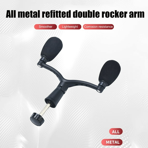 Carrete de pesca de aleación de aluminio empuñadura doble brazo basculante Ehuebsd manillares de rueda giratoria accesorios de aparejos de pesca modificados