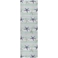 thumbnail image 2 of Addison Rugs Dream Shag Premium Machine Washable Transitional Starfish Seaglass Runner Rug, 2'3" x 7'6", 2 of 8