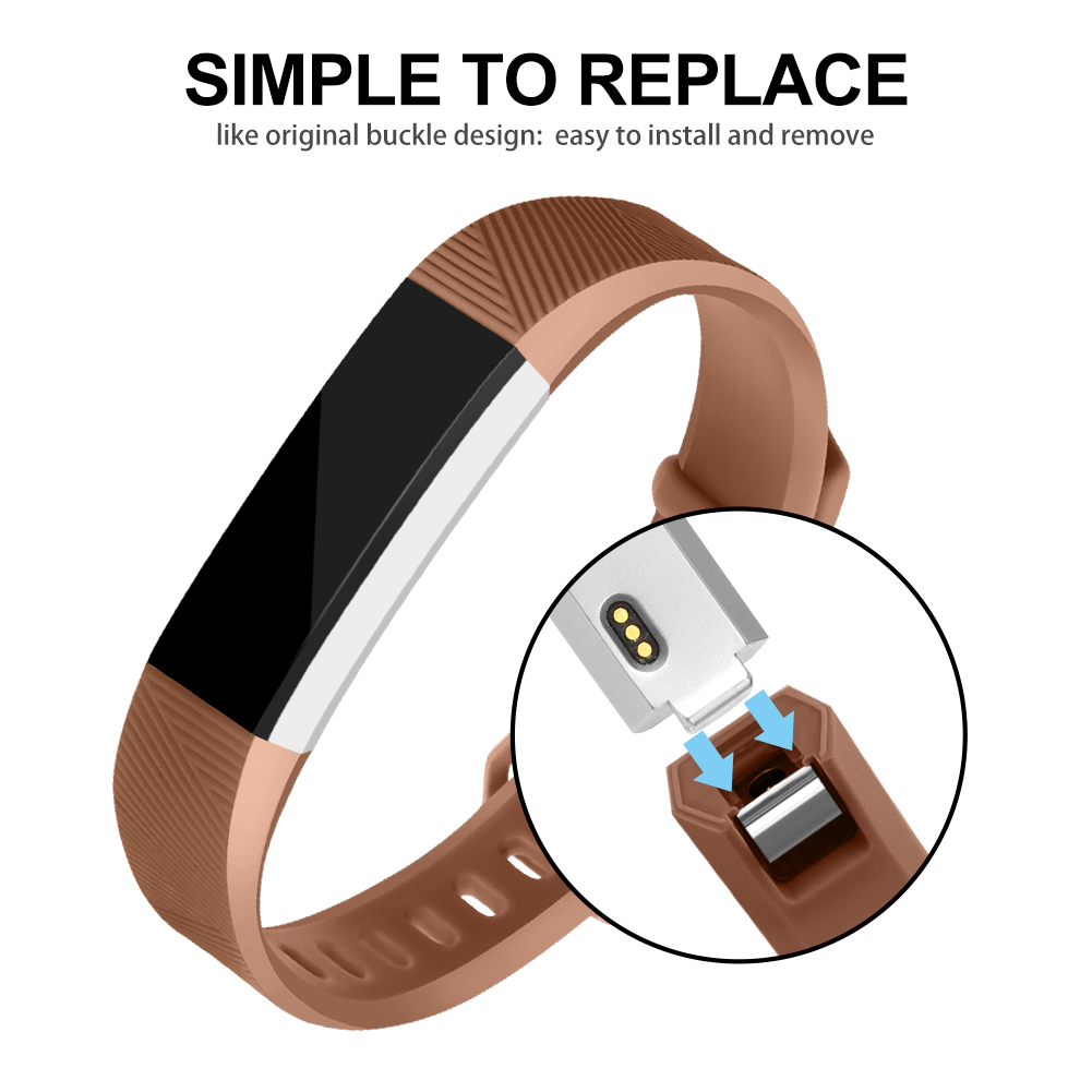 Fitbit Alta Bands Fitbit Alta HR Strap Adjustable Replacement Wrist Bands Soft Silicone Material Strap(Brown, Small) - image 5 of 7