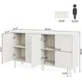 thumbnail image 2 of Tribesigns Buffet Cabinet Sideboard with Storage, 59.4-Inch Storage Cabinet Modern Sideboard Buffet Table with Doors for Living Room Kitchen Dining Room (White), 2 of 6