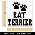 thumbnail image 2 of Rat Terrier Dog Paw Prints Fun Text Self-Inking Rubber Stamp Ink Stamper - Orange Ink - Small 1 Inch, 2 of 7