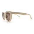thumbnail image 6 of Vintage Vibe Thick Horn Rim Hipster Fashion Plastic Rectangle Sunglasses Ivory - Brown, 6 of 8