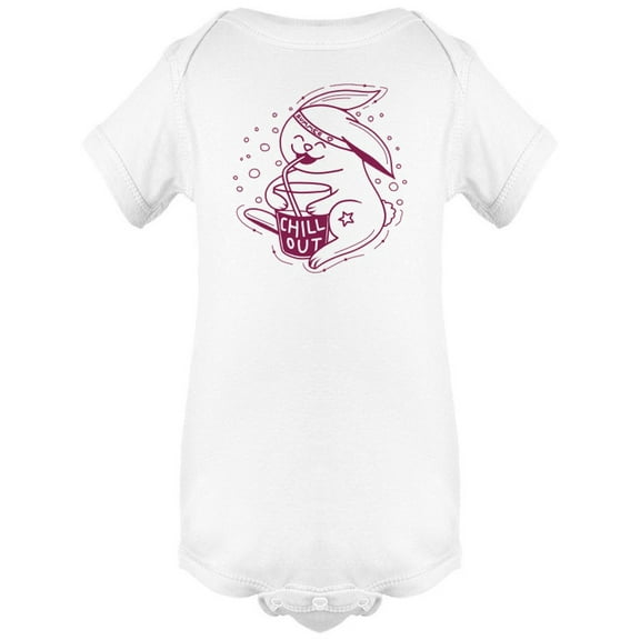 Cheerful Pink Rabbit Bodysuit Infant -Image by Shutterstock, 6 Months