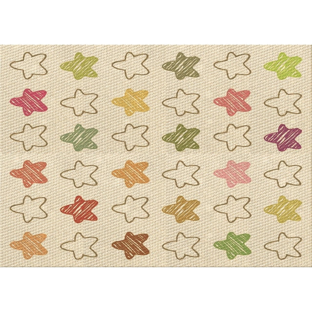 Ahgly Company Tapis Rectangulaire Lavable en Machine Intérieur Transitionnel Vanille Or, 3 Pieds x 5 Pieds
