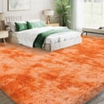 thumbnail image 4 of Janvonne 9x12 Fluffy Area Rugs for Living Room Bedroom,Soft Plush Fuzzy Shaggy Modern Rug for Kids Girls Boys Room Decor, Home Decor Aesthetic, Tie-dye Orange, 4 of 8
