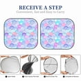 thumbnail image 6 of Balery 2 Piece Watercolor Sea Shells 1 Car Windshield Sun Shade|Foldable Front Windshield Shade for Car Front Window for Most Sedans SUV Truck-Small, 6 of 7