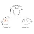 thumbnail image 4 of Disney Womens Mickey Mouse Sterling Silver Outline Small Hoop Earrings, 4 of 5
