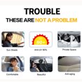 thumbnail image 6 of ALLTIMES 2PCS Car Window Sun Shade Curtains, Black Cotton, with 4 ABS Tracks 2 Tiebacks, Side Window Visor Mesh Cover Protection Universal, 6 of 10