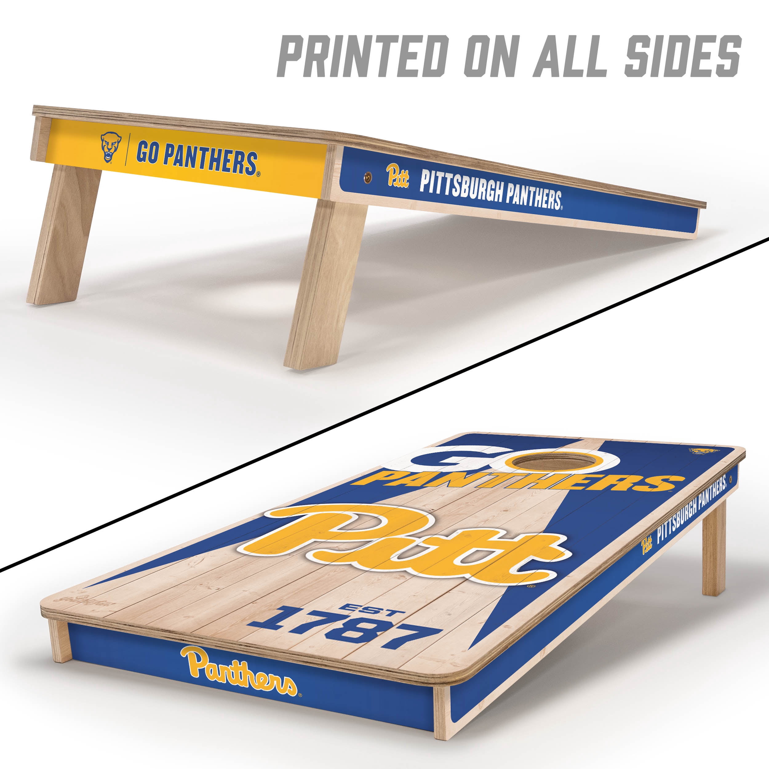 YouTheFan NCAA Pittsburgh Panthers 2' x 4' Cornhole Game No Bags
