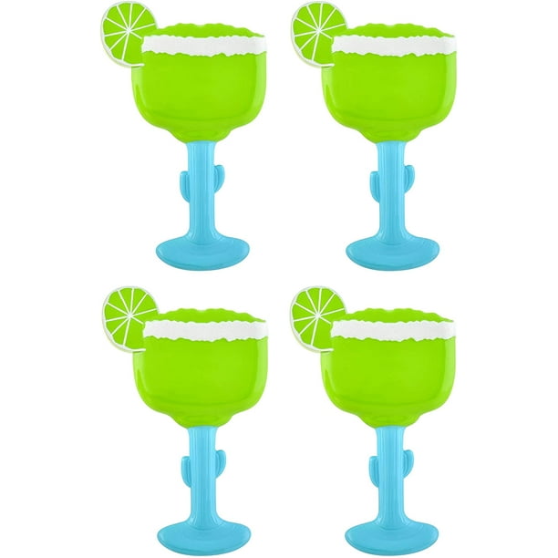 O2COOL MultiColor Margarita Shape 4 Piece Plastic Beach Towel Clip