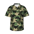 thumbnail image 1 of Fotbe Camouflage Dinosaur Camisa Hawaiana para Hombre Unisex – Camisa Casual de Verano con Botones de Manga Corta de Algodón y Lino,Medium, 1 of 7