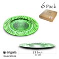 thumbnail image 2 of Allgala 13-Inch 6-Pack Heavy Quality Plastic Diamond Pattern Sparkling Charger Plates-Green-HD80405, 2 of 4