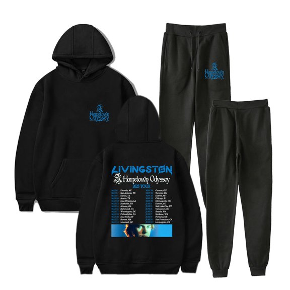 Livingston A Hometown Odyssey Tour 2025 Merch Hoodies Jogger Pants Unisex Streetwear Sweatshirts