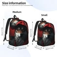 thumbnail image 4 of Daiia Mysterious Hooded Wolf Vintage Canvas Backpack for Men and Women ,Hiking Backpack,Travel Laptop Bag for School,Large Capacity Backpack-Small, 4 of 7