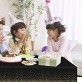 thumbnail image 4 of ShenMo 2PCS Gold Polka Dot Tablecloth, Party Tablecloths, 137x274 cm Rectangular Tablecloth, Reusable Table Covers, Waterproof Tablecloth, Plastic Tablecloths, Party Table Cloth Covers (Black), 4 of 5