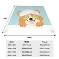 thumbnail image 3 of Sikiie Corgi With Towel Ans Slice Cucumber Ultra-Soft Micro flannel Blanket Luxury All Seasons Warm Blanket for Bedding Sofa and Travel (4 sizes)-40"x30", 3 of 7