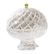 thumbnail image 4 of Frutero/dulcera elevado con tapa y escurridor, decoración de mesa de estilo europeo. Blanco transparente, 4 of 9