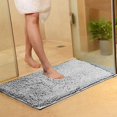 thumbnail image 1 of Namzi Alfombras de baño de chenilla afelpadas, extra suaves y absorbentes, de microfibra de pelo largo, antideslizantes, para bañera, baño o ducha, color gris plateado, 40,6 cm x 60,9 cm., 1 of 2