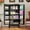 Black, variant on EROSOEI Sturdy Metal Kitchen Food Pantry Storage Cabinet with 2 Doors and 3 Adjustable Shelves