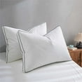 thumbnail image 2 of Peace Nest 2 Pack 100% Cotton White Goose Feather Down Bed Pillows Medium-Firm - Standard, 2 of 4
