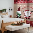 thumbnail image 4 of Christmas Santa Sheer Curtains 96 Inches Long, Xmas Tree Gnomes Snowflake Red Plaid Wood Light Filtering Window Curtains for Living Room, Rod Pocket Voile Sheer Curtain Drapes, 52"Wx96"L, 2 Panels, 4 of 9