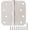 Satin Nickel-4 in, variant on 4 Inch Door Hinges Noise-Free 3 Pack Brass Door Hinges Rounded 5/8"Radius Residential/Commercial,Interior/Exterior Hinges For Front Bedroom Bi-folding Double French Garage Gate Doors Heavy Duty Steel